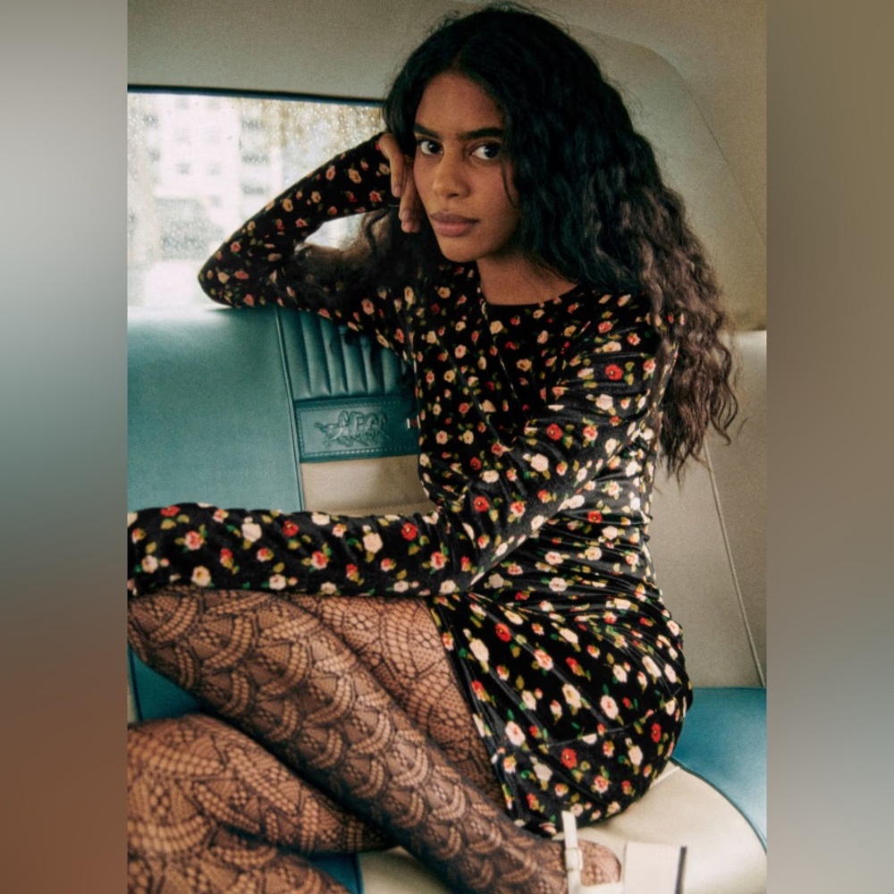 Sezane Hildana Dress Small Roses - Size 6